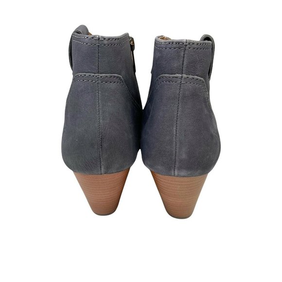 FRYE Rory Bootie Shootie Ankle Zip Almond Toe Nubuck Leather Gray Sz 9.5 Western - Picture 6 of 10